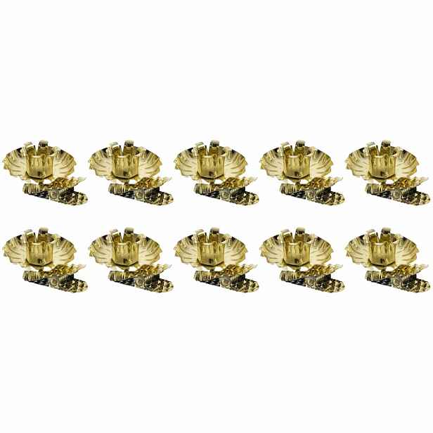 Orion Držák na svíčky s klipem, pr. 1,5 cm, 10 ks, zlatá