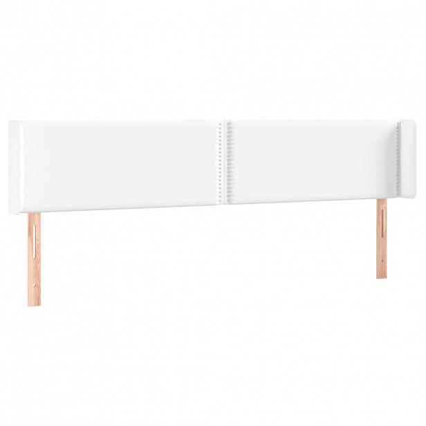 vidaXL Čelo postele typu ušák bílá 203x16x78/88 cm umělá kůže