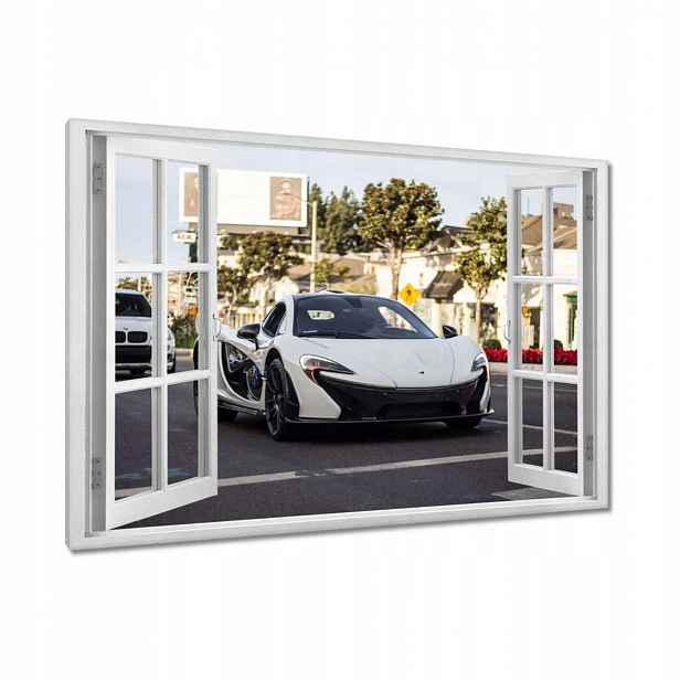 Obrazy 90x60 Bílé sportovní auto
