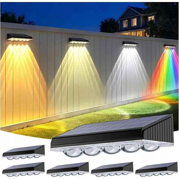 Set 6x Zahradní Solární Lampa Gearlite Led IP66 Rgb+bílá