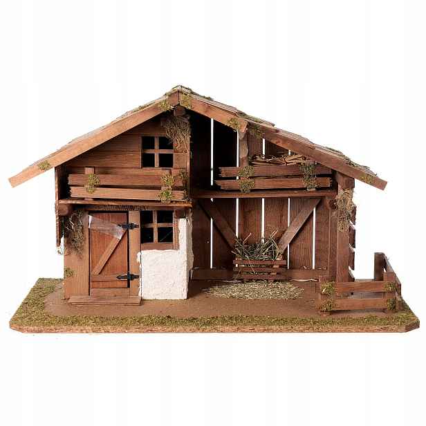 Stajenka Vánoční Betlém 59,5x30x35 cm pro postavy o výšce 11-12 cm