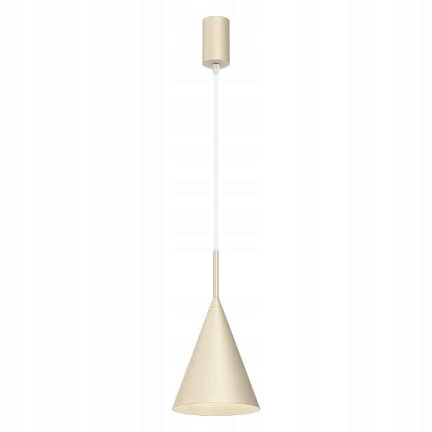 Závěsná lampa bodová minimalistická krémová kužel nad barový stůl Milagro