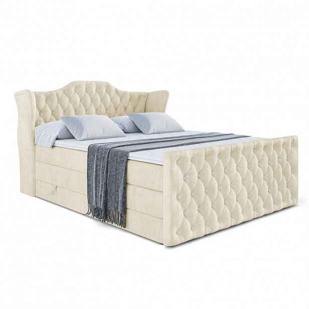 ALTDECOR POSTEL boxspring VILA-Z KING – 160x200 – H3/H4 – béžová