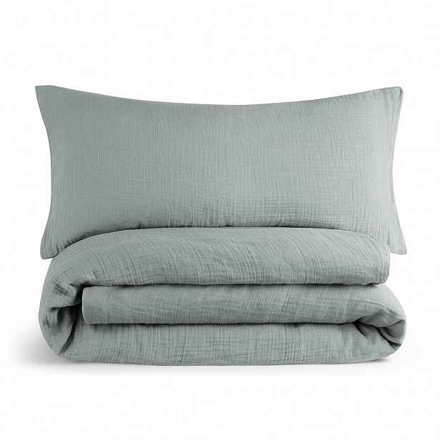 Blumtal POVLEČENÍ mušelín, 100% bavlna, 155/220 cm & 40/80 cm, modrá