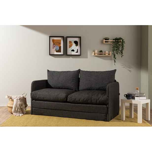 Dvoumístná rozkládací pohovka Saga XL 2-Seater - Dark Grey