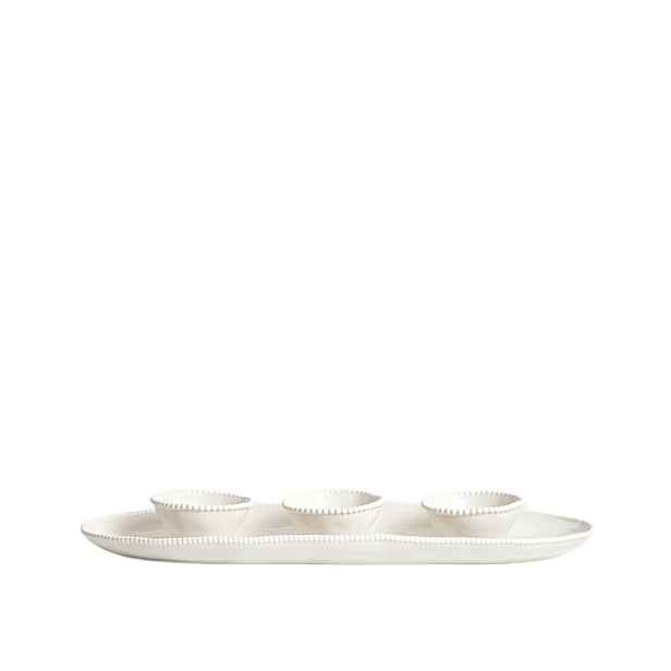 Servírovací nádoba Padra bílá 40 x 14,5 cm Homla