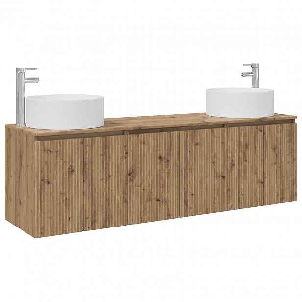 vidaXL Sada koupelnových skříněk 3 ks Dub artisan 161,5 x 44,5 x 80 cm