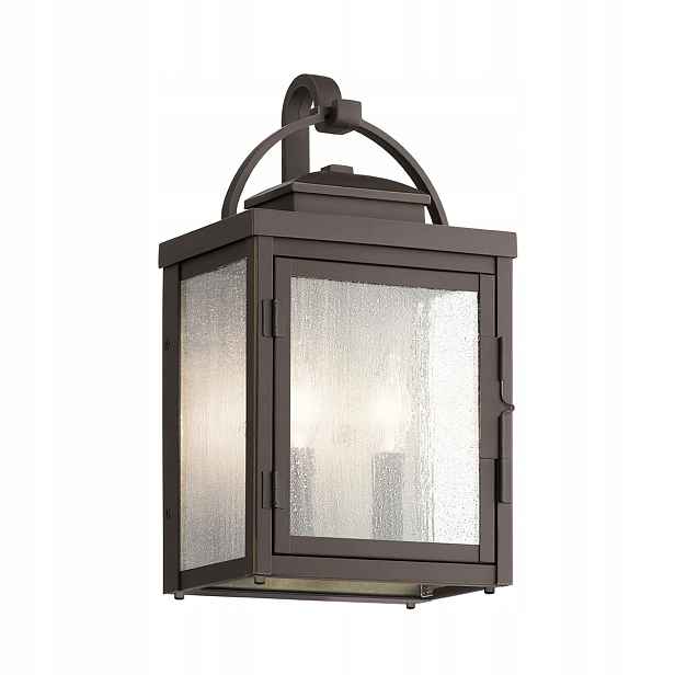 Venkovní nástěnné zahradní svítidlo tmavě hnědé, klasické, 37 cm Kichler