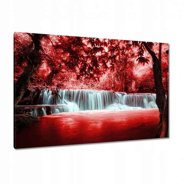 Obrazy 120x80 Červený vodopád Kaskáda