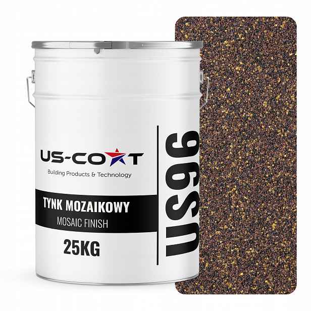 Mozaiková Omítka Mozaika 25KG Hnědá Tmavá M82 Ozdobná Pryskyřičná Fasáda