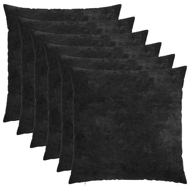 vidaXL Povlak na polštář 6 ks HEERLEN Antracitová 55 x 55 cm