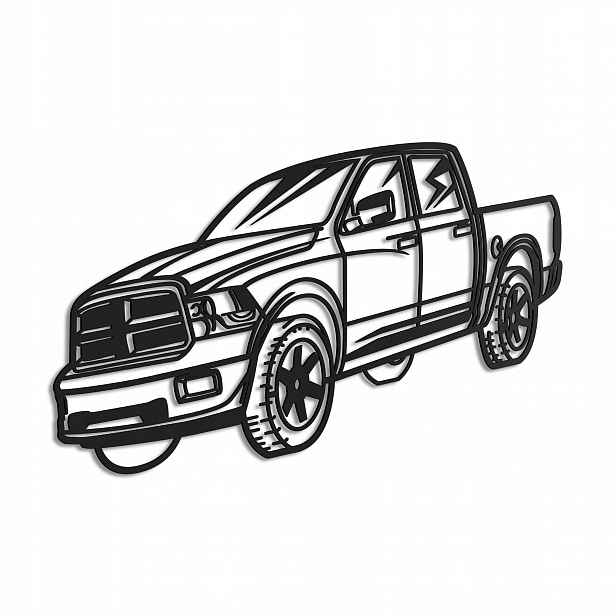 Dřevěný 3D obraz Pickup Truck Nástěnná Dekorace Dárek