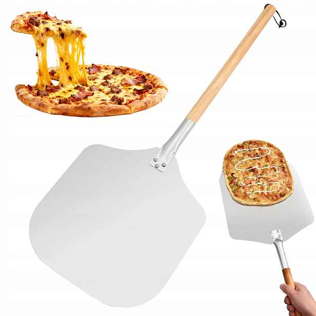Lopata Na Pizzu S Krátkou Hliníkovou Rukojetí 30x88 cm