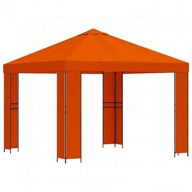 vidaXL Altán 3 x 3 m Oranžová Polyester a ocel 190 gsm