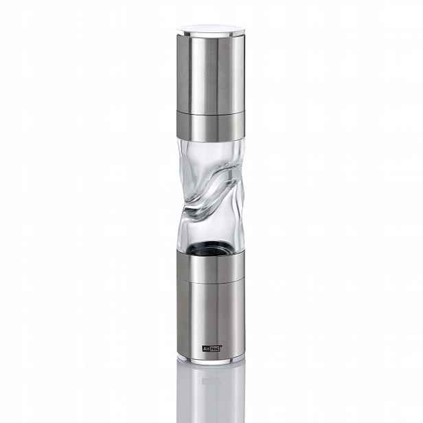 Dvojitý mlýnek na sůl a pepř Duomill Pure, nerezová ocel 22 cm