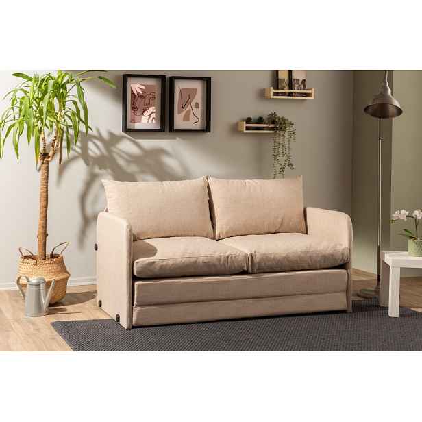 Dvoumístná rozkládací pohovka Saga XL 2-Seater - Beige