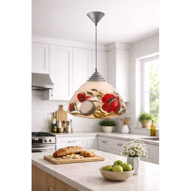 Euro-Lamp Kuchyňská lampa Ručně malovaná Mak 1x60W Výrobce