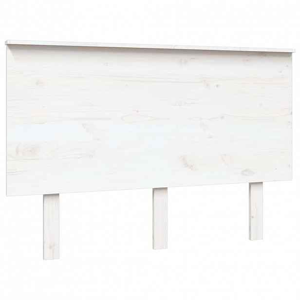 vidaXL Čelo postele bílé 124 x 6 x 82,5 cm masivní borovice