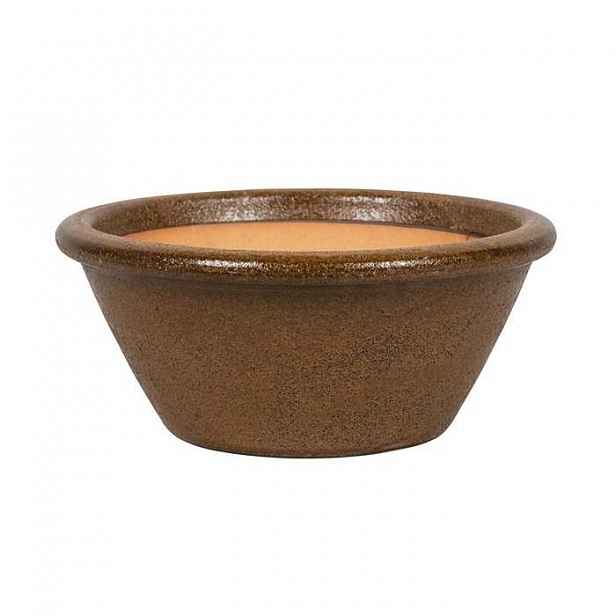 Žardina IMOLA 21D keramika glazovaná hnědá 23cm