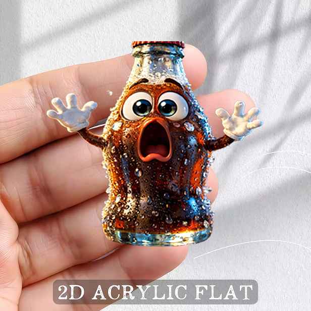 TEMU 1 ks 2D plochá tištěná dekorativní magnetická nálepka na lednici, magnet na lednici. Vlastnosti: jasné, dlouhotrvající, neblednoucí barvy. Silná
