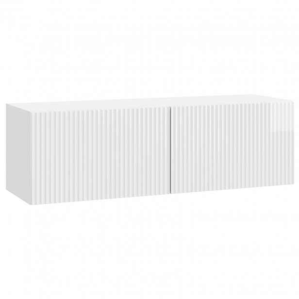 vidaXL Nástěnná TV skříň 98 x 31 x 30 cm Bílá s vysokým leskem