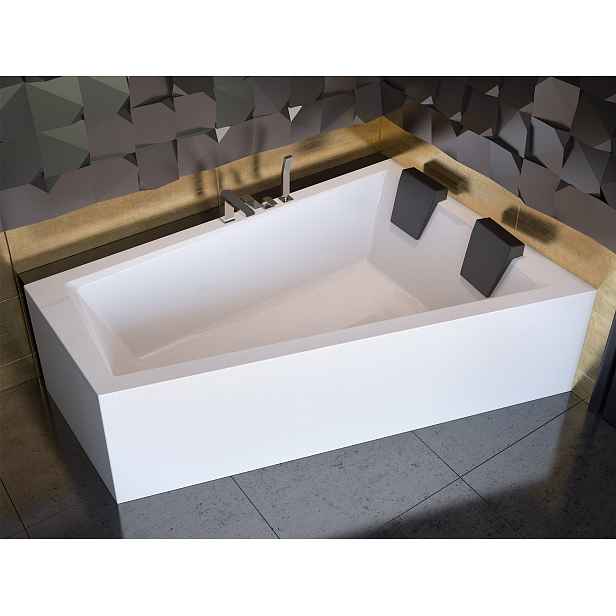 BESCO Asymetrická vana INTIMA DUO - 180 x 125 cm; Levá; s nožičkami