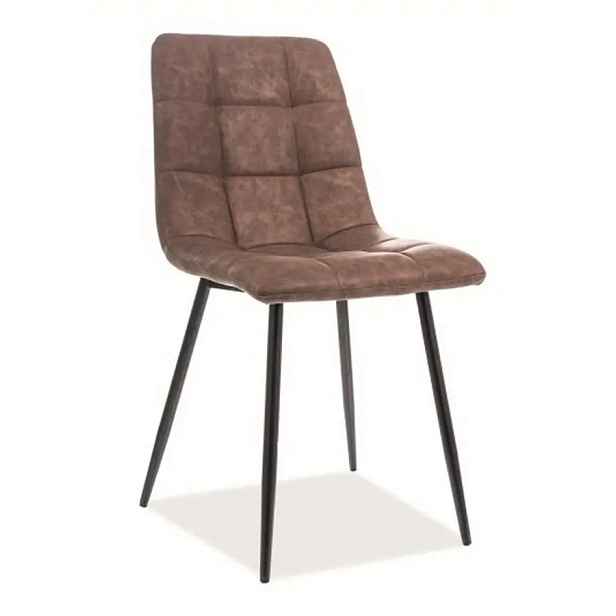 Casarredo Jídelní čalouněná židle LOOK ekokůže hnědá/černá