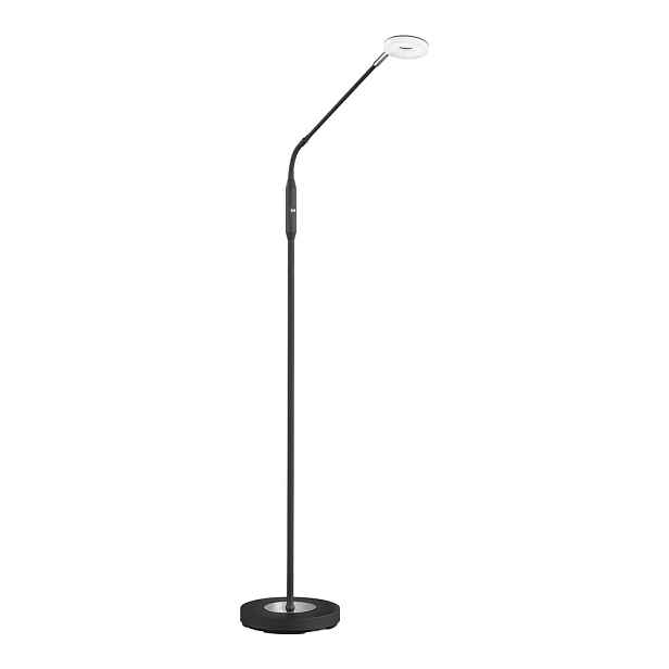 Černá LED stmívatelná stojací lampa (výška 150 cm) Dent – Fischer & Honsel