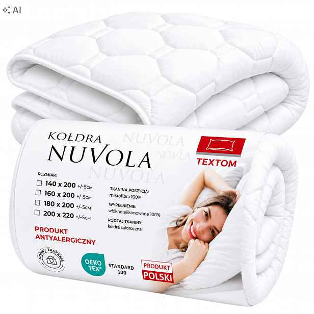 Přikrývka 155x200 CM Celoroční Bílá Antialergická Lehká Teplá Premium