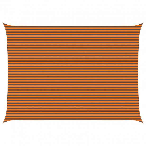 vidaXL Sluneční plachta Oranžová a hnědá 5 x 7 m 100% polyester Oxford