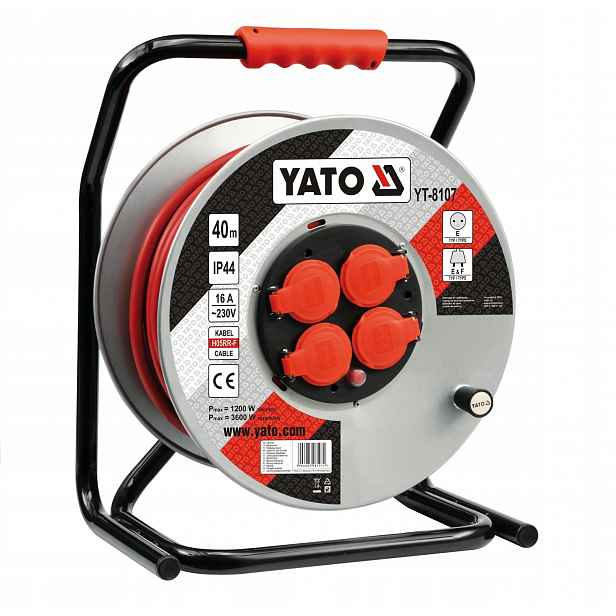 Yato prodlužovací kabel na plastovém bubnu 3Gx2.5 mm² 40 m YT-8107