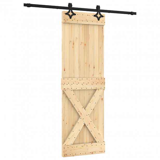 vidaXL Posuvné dveře 70 x 210 cm Masivní borové dřevo (neupravené)