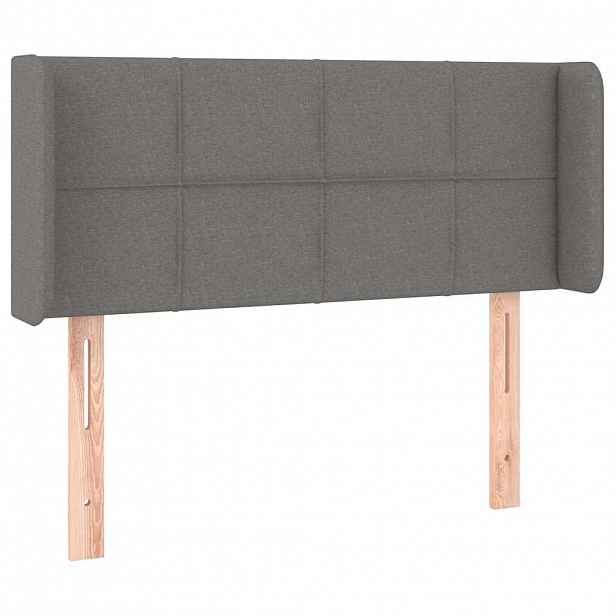 vidaXL Čelo postele typu ušák tmavě šedé 83x16x78/88 cm textil