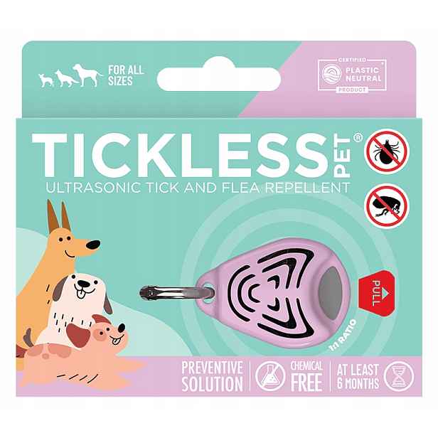 Ochrana Před Klíšťaty A Blechami Pro Psy Tickless Pet Růžová