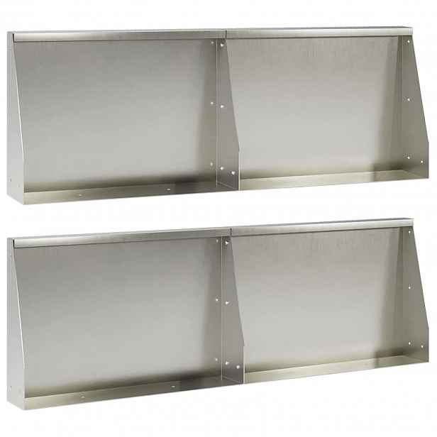 vidaXL Opěrná zeď 4 ks 60 x 12 x 30 cm Nerezová ocel Stříbrná