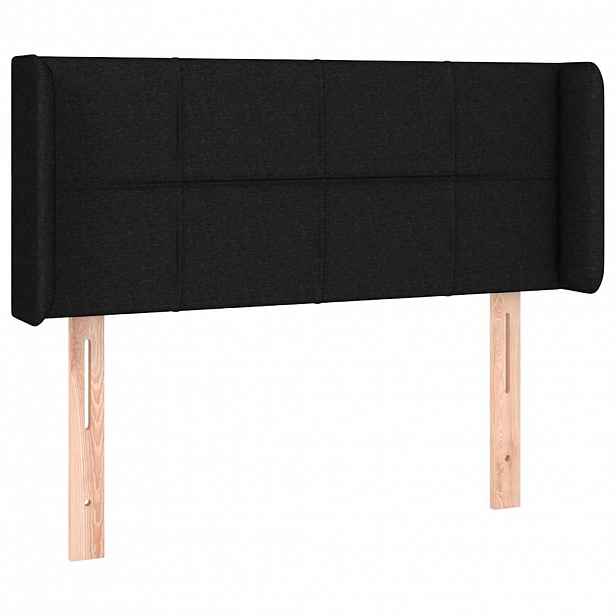 vidaXL Čelo postele typu ušák černé 83 x 16 x 78/88 cm textil