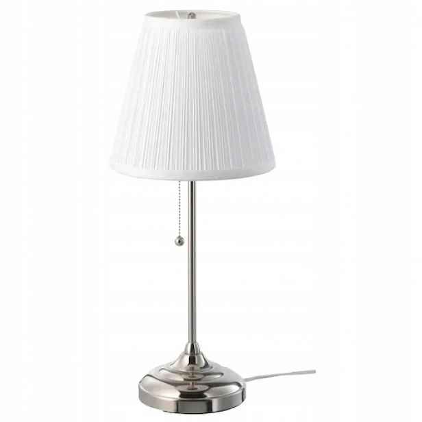 noční stolní lampa na stůl niklovaná Ikea Årstid 75W 55 cm