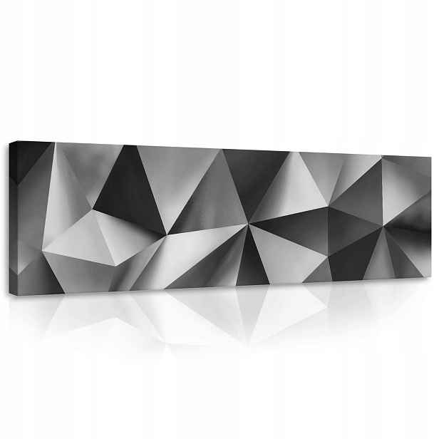 Obraz 145x45 Geometrická abstrakce do loftu Šedé kubizmy do obývacího pokoje