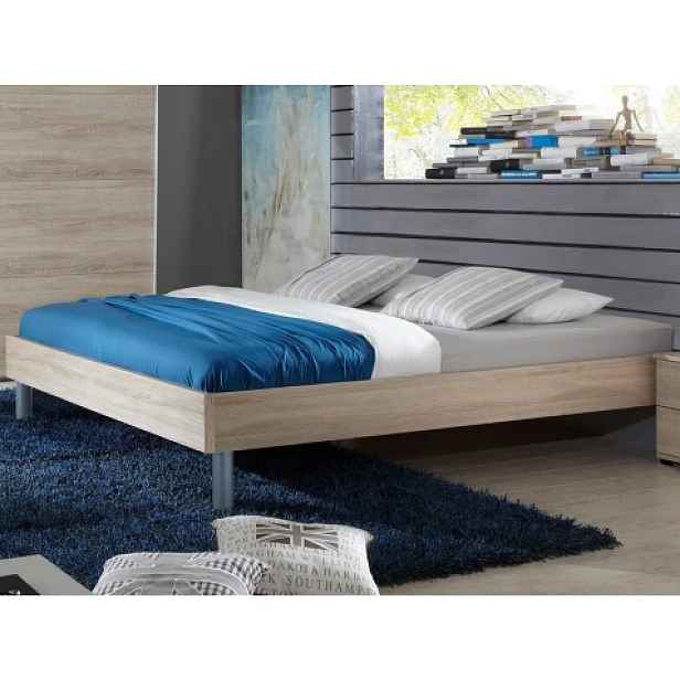 Postel Easy Plus 180x200 cm, dub sonoma, komfortní výška