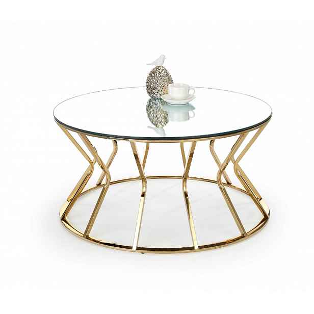 Konferenční stolek AFINA zrcadlo / zlatá Halmar