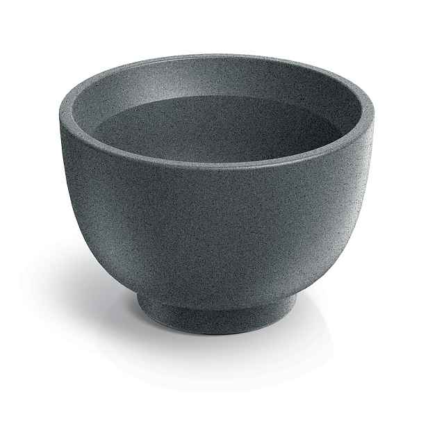 Prosperplast Plastový květináč Vemos Round 40x26 cm granitově šedý