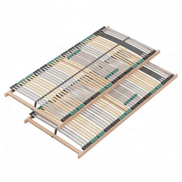 Sleepneo SADA lamelových roštů Premium Strong 200 – 200x200 cm (2x 100x200 cm), nosnost až 200 kg, 42 lamel