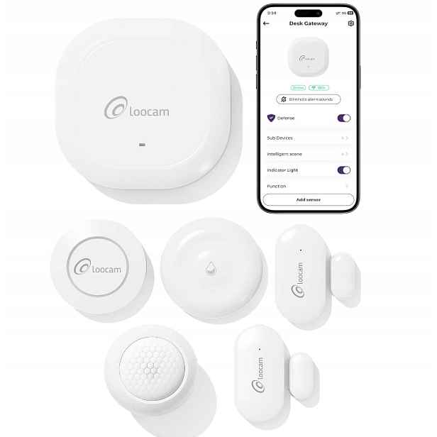 Alarmová Sada Smart Home Wifi 6 Prvků Senzory Pohybu Dveří Zaplavení