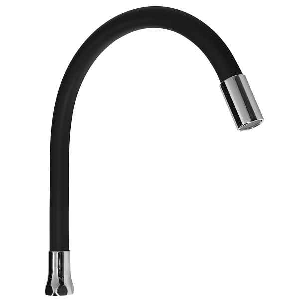 Aqualine Flexibilní výtokové ramínko k baterii, 470mm, 3/4 ", černá mat