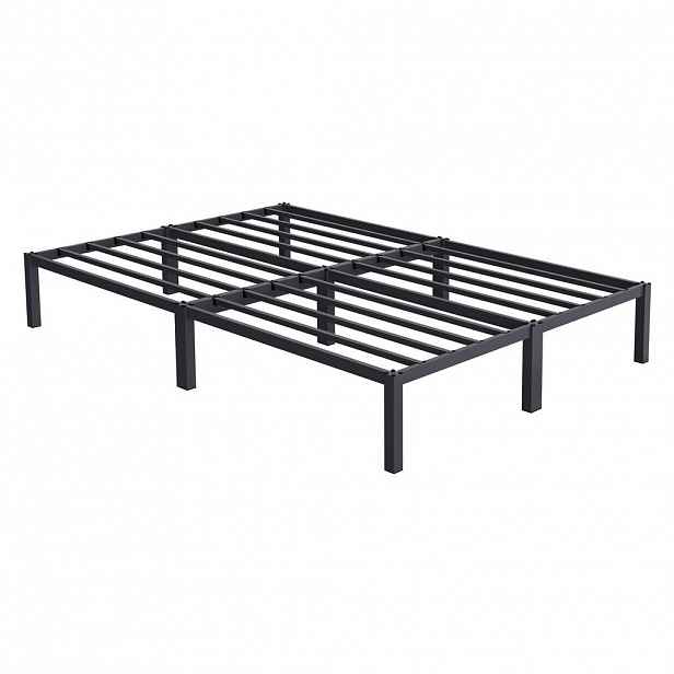 ML-DESIGN KOVOVÁ POSTEL 140x200 cm s roštem v antracitové barvě na ocelovém rámu