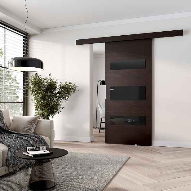 Posuvné dveře BARRET 4 - 76 cm, wenge