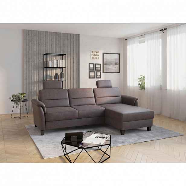 Sit & More ROHOVÁ SEDAČKA, textil, hnědá