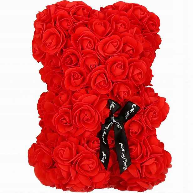 Růže Medvěd Pěnové květiny Medvěd Valentýn Narozeniny Zachováno