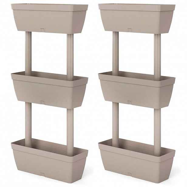 vidaXL Zahradní truhlíky 6 ks 100 cm taupe