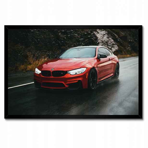 Plakáty v rámu 60x40 Červené Bmw Auto